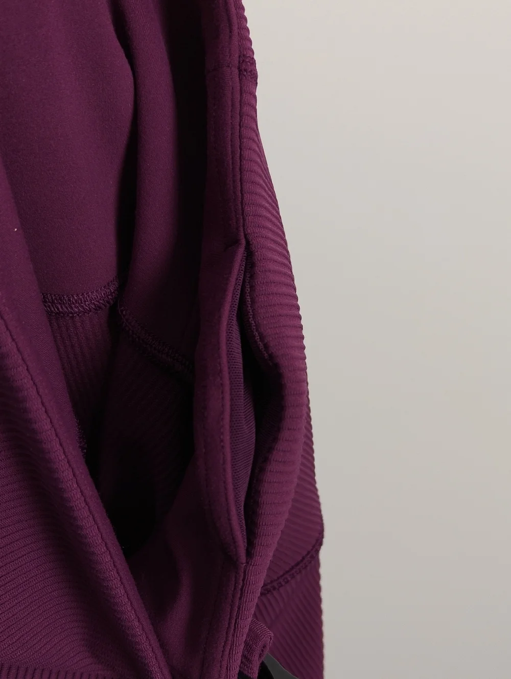 ATHLETA Elation Ultra High Rise Rib Snap Straight Leg Pant in Purple Size Small